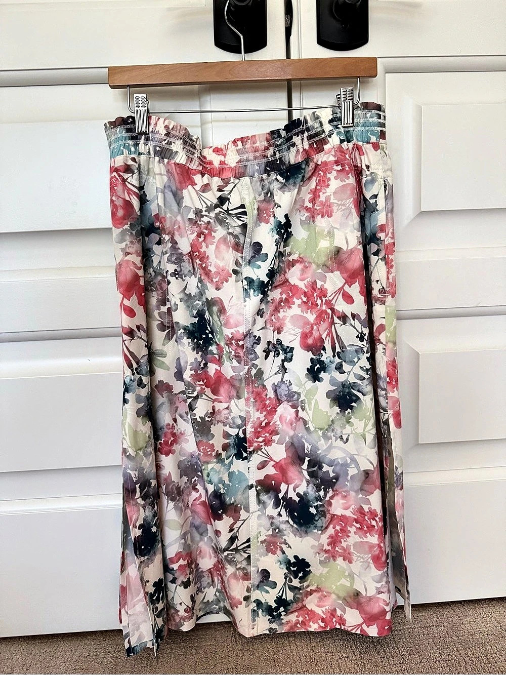 Athleta Savannah Skirt Floral Midi Pink & Multicolor Large